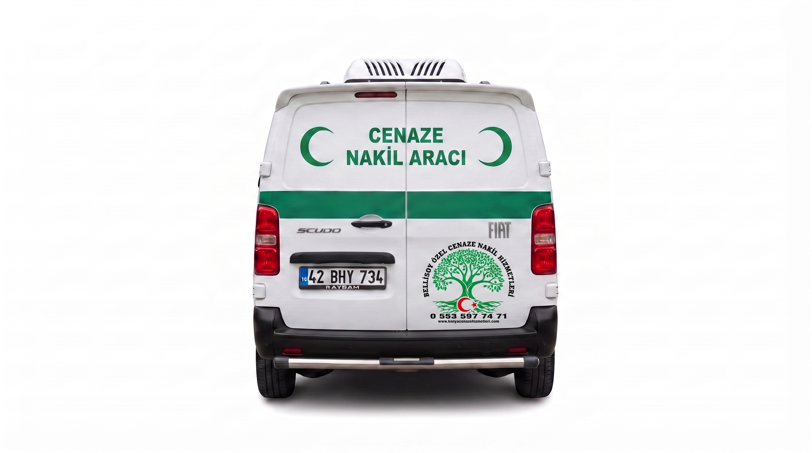 Bellisoy cenaze nakil aracı arka görünüm